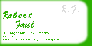 robert faul business card