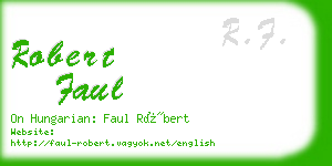 robert faul business card